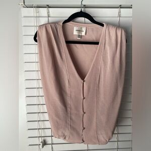 Industry Republic Pink Buttoned Knit Top S Small